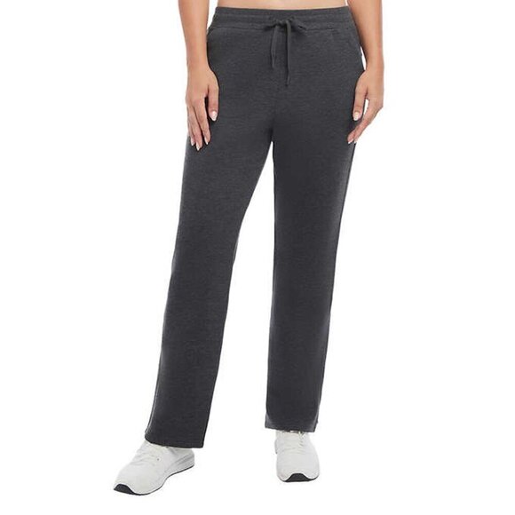 NEW Danskin Straight Leg Fleece Pants | Grey - Picture 1 of 4